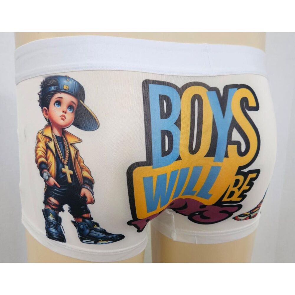 New 2 Pair Boys Teen Mens Sz Large Underwear Bikini Boxer Briefs Sports Custom